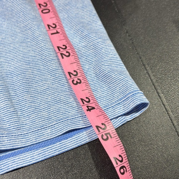 The Nike Tee Dri-Fit Athletic cut,V-neck,short sleeve,powder blue heather stripe - Picture 7 of 9